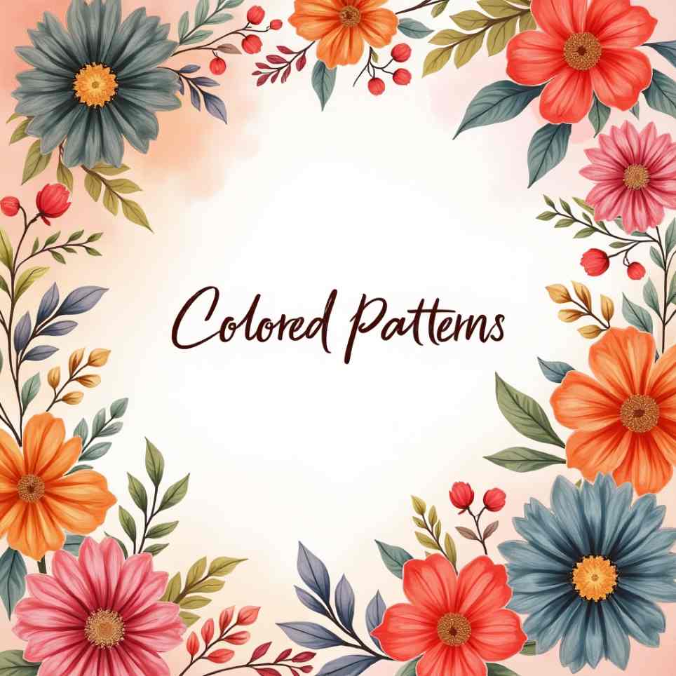 Colored decorative patterns vector design set 1